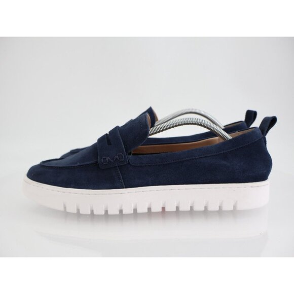 Vionic Dark Blue Suede Loafers with White Sole - Picture 4 of 12
